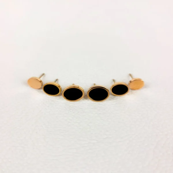 Oval Opulence anti tarnish studs earrings