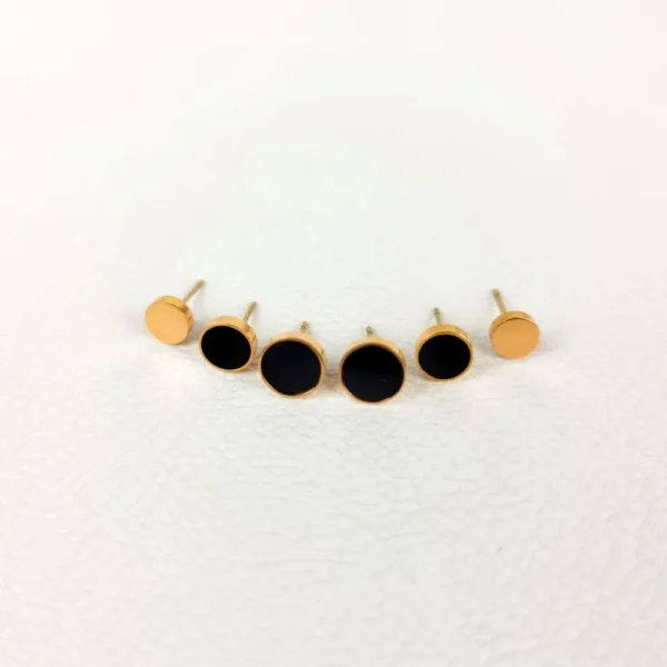 Circular Serenity anti tarnish studs earrings