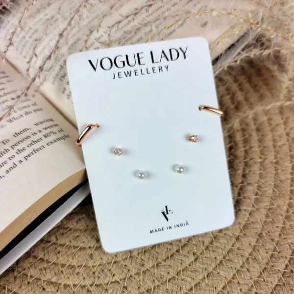 Gleam ring anti tarnish studs earrings