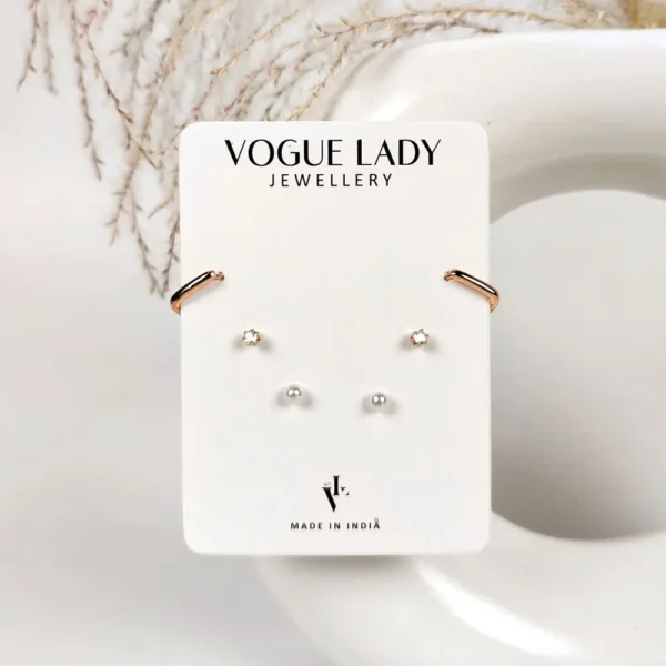 Gleam ring anti tarnish studs earrings