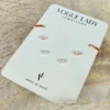 Gleam ring anti tarnish studs earrings
