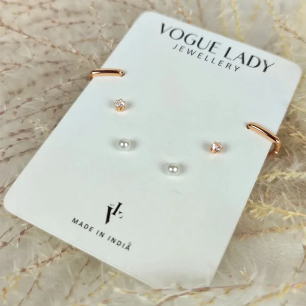 Gleam ring anti tarnish studs earrings