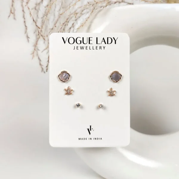 Sea anemone anti tarnish studs earrings