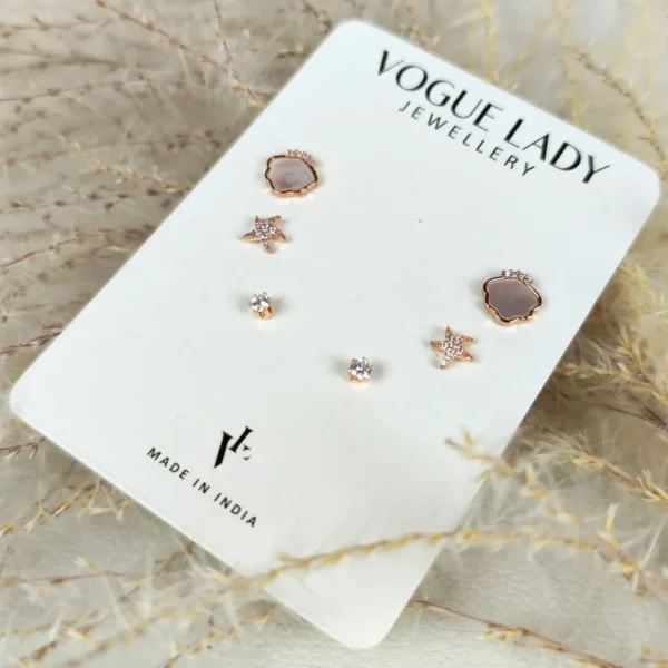 Sea anemone anti tarnish studs earrings