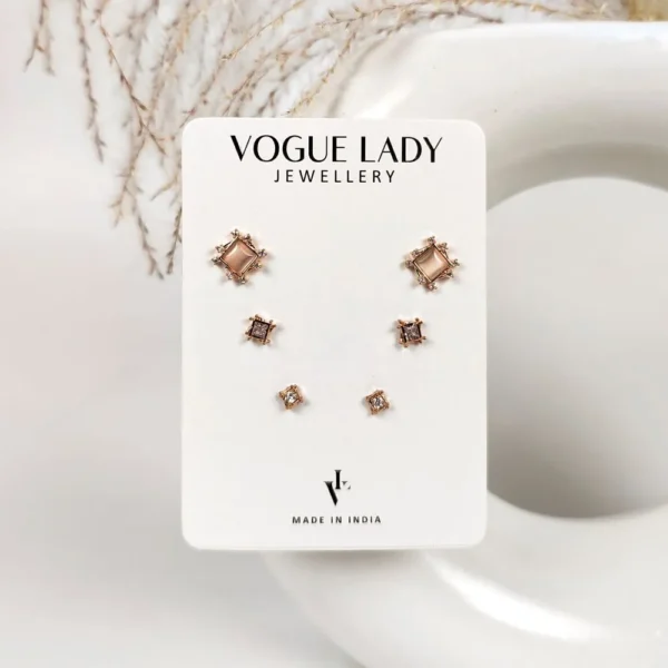 Supernova anti tarnish studs earrings