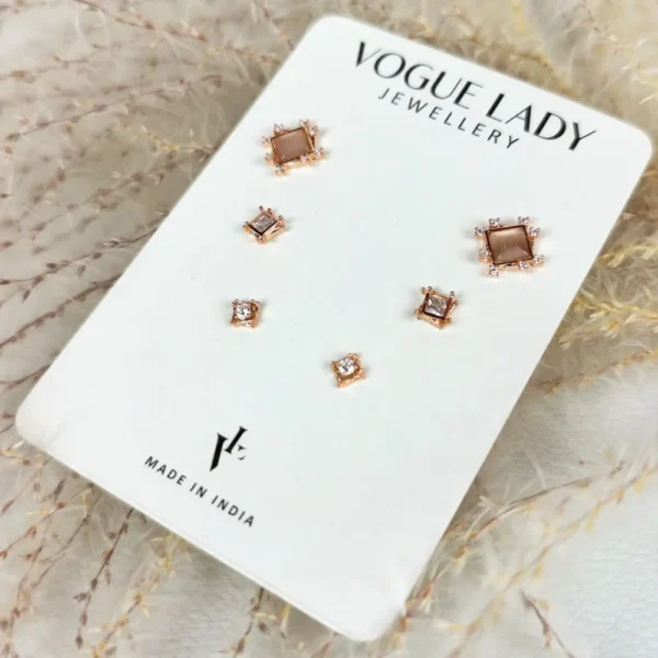 Supernova anti tarnish studs earrings