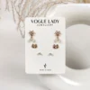 Poppy passion anti tarnish studs earrings