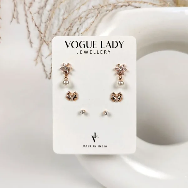 Poppy passion anti tarnish studs earrings