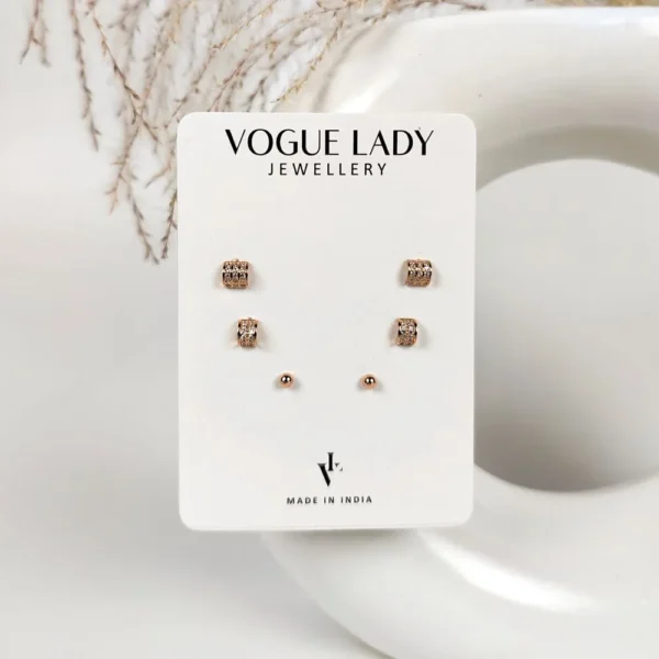 Iris mist anti tarnish studs earrings