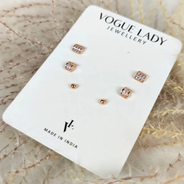 Iris mist anti tarnish studs earrings