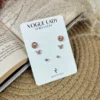 Rose garden anti tarnish studs earrings