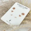 Rose garden anti tarnish studs earrings