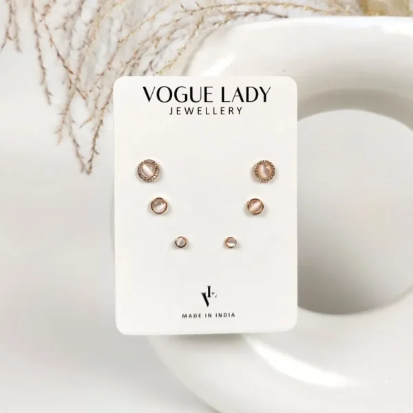 Solar flair anti tarnish studs earrings