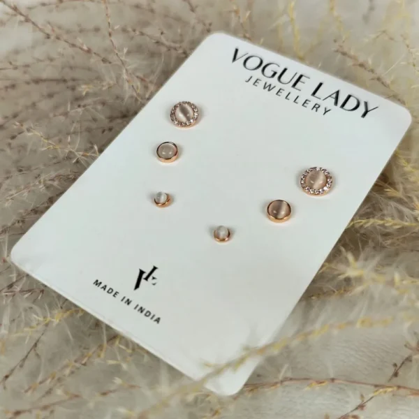 Solar flair anti tarnish studs earrings