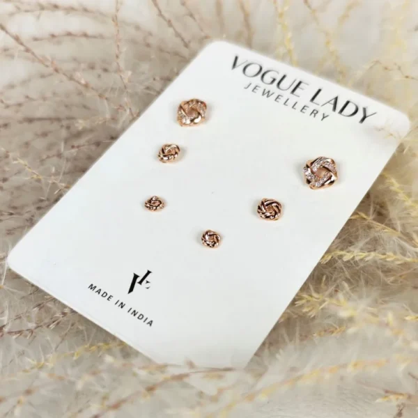 Infinity gem anti tarnish studs earrings