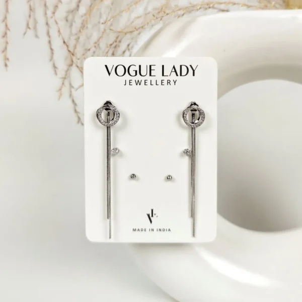 Infinity orbit anti tarnish studs earrings