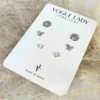 Gleam ring anti tarnish studs earrings