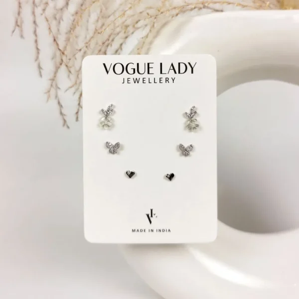 Flora butterfly anti tarnish studs earrings