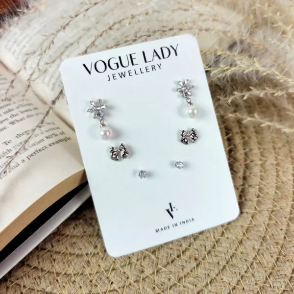 Tied blooms anti tarnish studs earrings