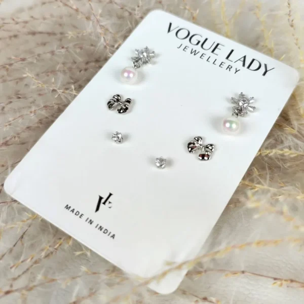 Tied blooms anti tarnish studs earrings