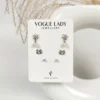 Tied blooms anti tarnish studs earrings
