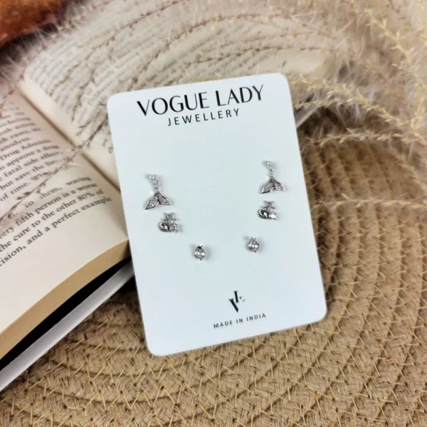 Tail of the sea anti tarnish studs earrings