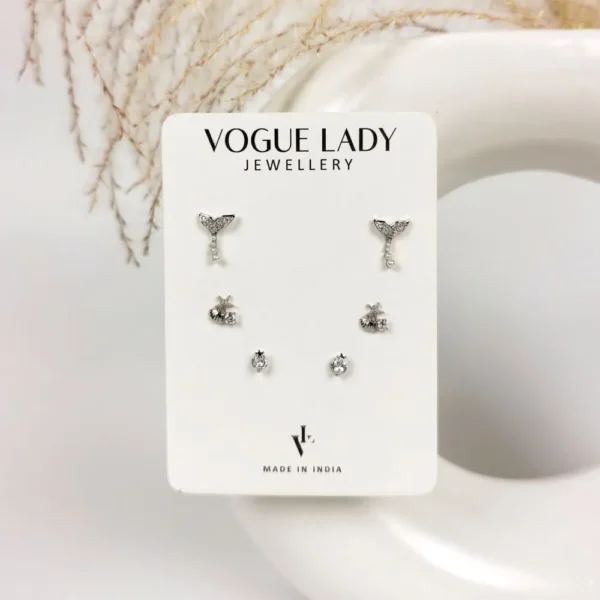 Tail of the sea anti tarnish studs earrings