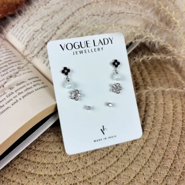 Floral clove anti tarnish studs earrings