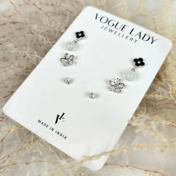 Floral clove anti tarnish studs earrings