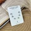 Shape shifter anti tarnish studs earrings