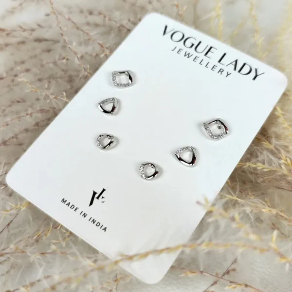 Shape shifter anti tarnish studs earrings