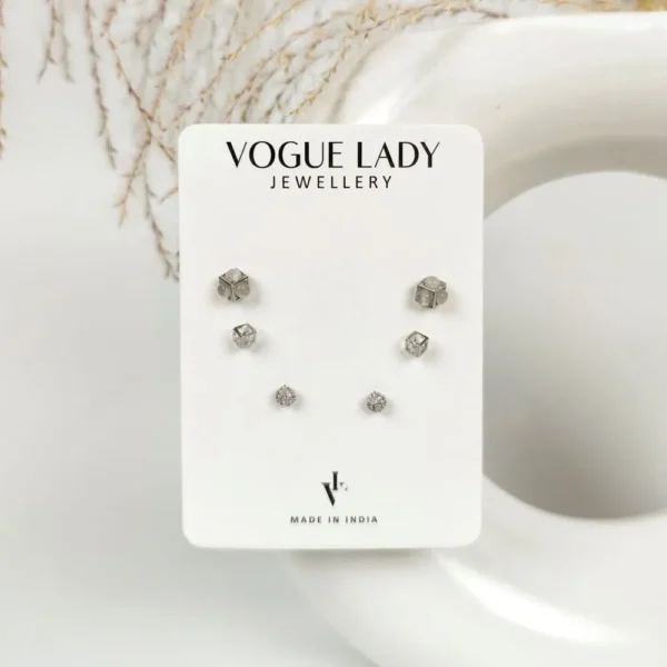 Urban cubes anti tarnish studs earrings