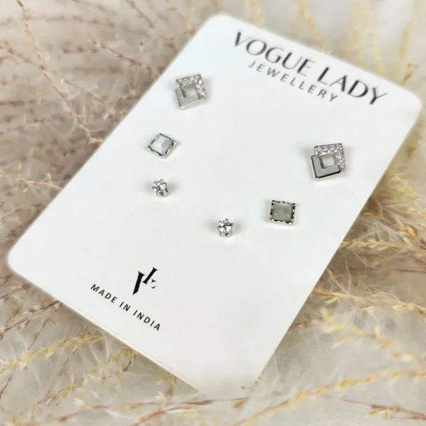 Crystal spark anti tarnish studs earrings