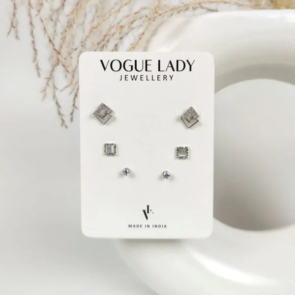 Crystal spark anti tarnish studs earrings