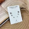 Shadow sphere anti tarnish studs earrings