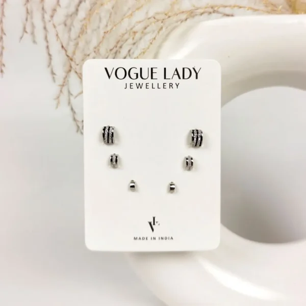Shadow sphere anti tarnish studs earrings