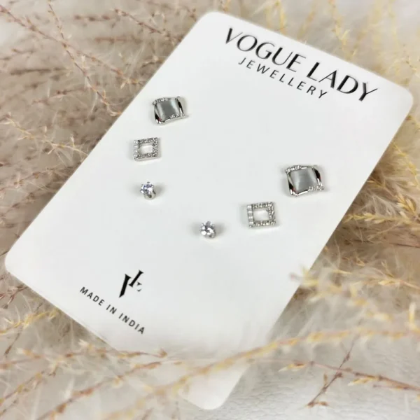 Urban blocks anti tarnish studs earrings