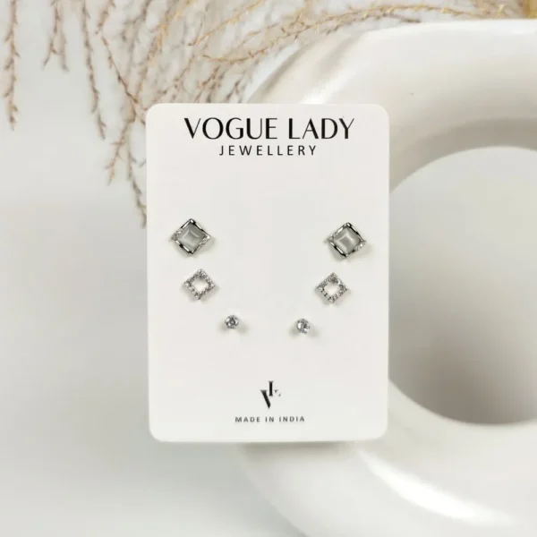 Urban blocks anti tarnish studs earrings