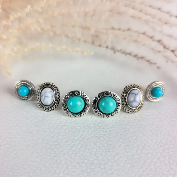 Exquisite oxidised studs earrings