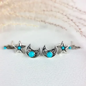 Affluence oxidised studs earrings