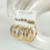 Golden sunset studs and hoops