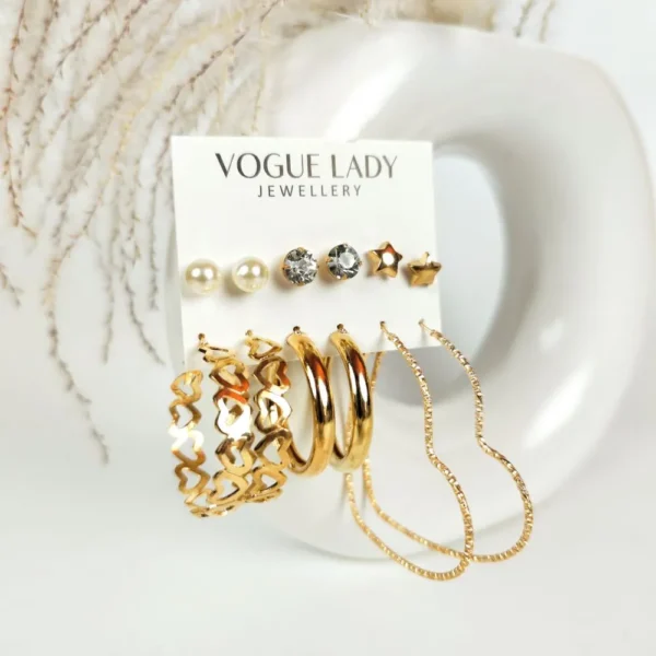 Golden lasso studs and hoops
