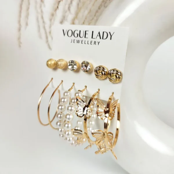Golden desert studs and hoops