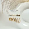 Golden rodeo studs and hoops