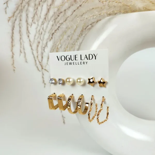 Golden rodeo studs and hoops