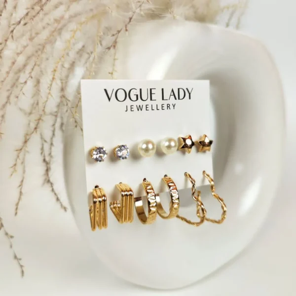 Golden rodeo studs and hoops