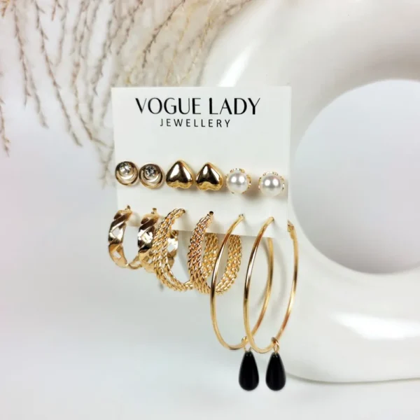 Golden saddle studs and hoops