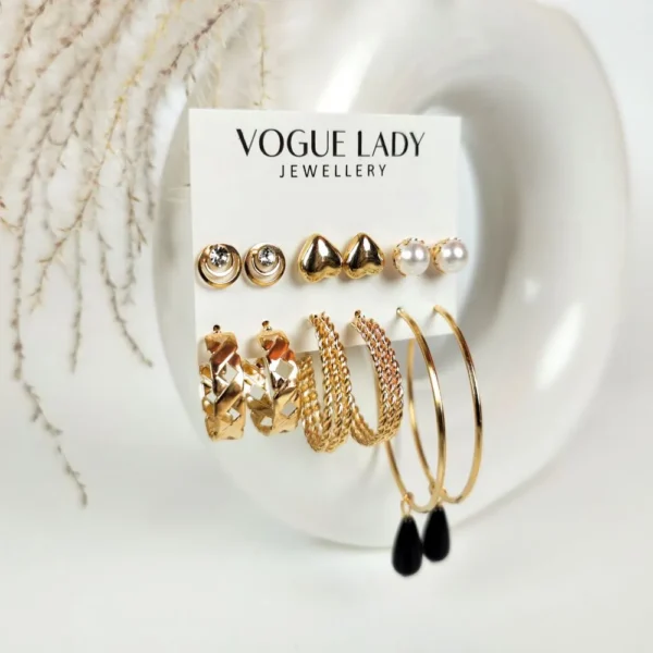 Golden saddle studs and hoops