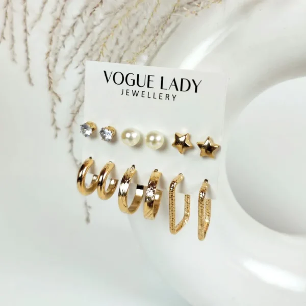 Golden canyon studs and hoops