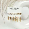 Golden canyon studs and hoops